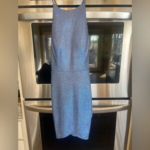 Shimmering Blue Mini Dress